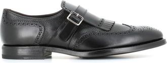 Henderson Zwarte leren schoenen met franjes - Heren - Nette schoenen - Zwart - 43 EU - Leer - Schoenen