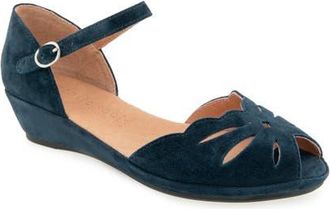 Gentle Souls by Kenneth Cole Lily Moon Sandal in Navy Suede at Nordstrom, Size 5.5
