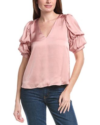 1.State 1.State Tiered Bubble Sleeve Top
