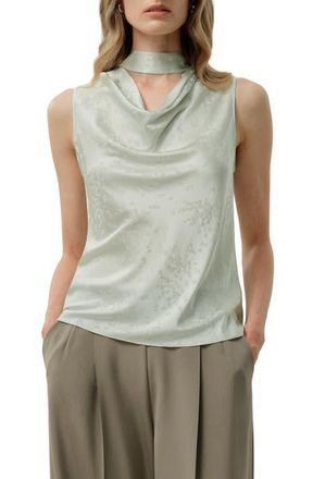 LilySilk Ying Jacquard Silk Tank in Jade Green at Nordstrom, Size X-Small