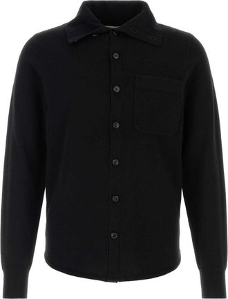 Dries Van Noten Black Button-Up Cardigan