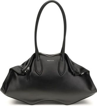 Alexander McQueen Manta Shoulder Bag Black