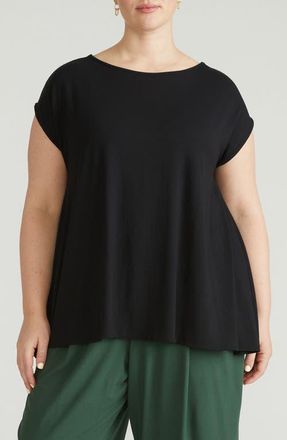 Universal Standard Heatwave Divine Jersey Top in Black at Nordstrom, Size Xs