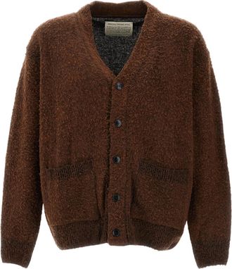 Original Vintage Tabacco Cardigan Felted Wool Cardigan