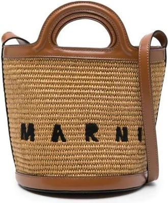 Marni Beuteltaschen - Light Brown Small Tropicalia Bucket Bag - Gr. unisize - in Braun - für Damen