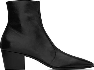 Saint Laurent Vassili Heeled Ankle Boots, Brand Size 45 ( US Size 12 )