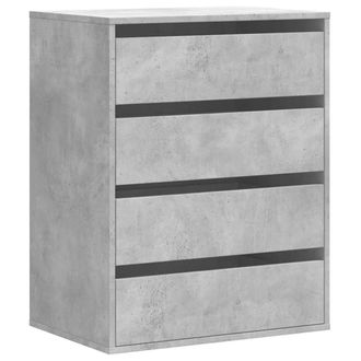 Berkfield Home Corner Chest of Drawers Concrete Grey 60x41x76 cm Engineered Wood | Size: 60 x 41 x 76 cm