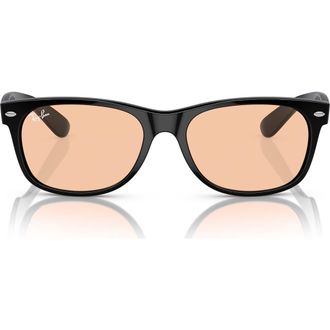 Ray-Ban 55mm Square Sunglasses in Black /Pink at Nordstrom