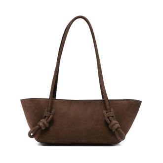 Hereu Shoulder Bags, female, Brown, Size: ONE SIZE Fleca Knotted-Handle Shoulder Bag