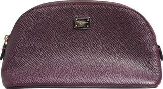 Dolce & Gabbana Pouch Wallet - Dames - Clutches - Paars - ONE Size - Leer - Tassen