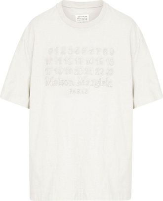 Maison Margiela Relaxed Fit White Cotton T-Shirt