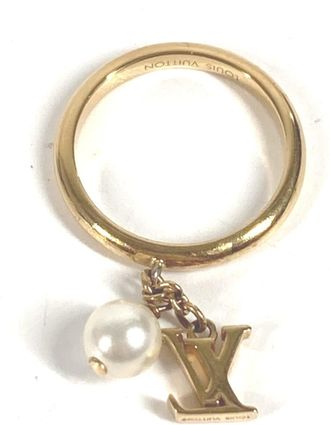 Louis Vuitton Gold Metal Band Ring (Pre-Owned)