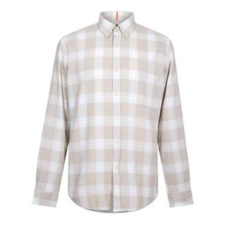 HUGO BOSS Rickert-overhemd voor heren (Licht Beige)