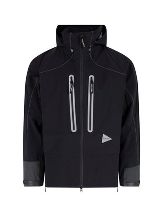 And Wander Black Pertex Shield Waterproof Technical Jacket