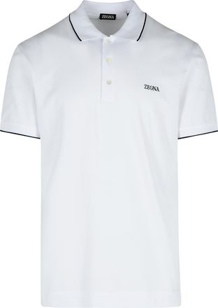 Ermenegildo Zegna White Cotton Polo Shirt