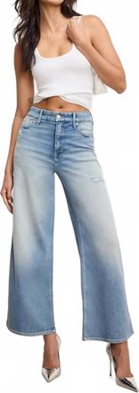 Good American Good Skate Wide Cropped Jeans In Indigo 958