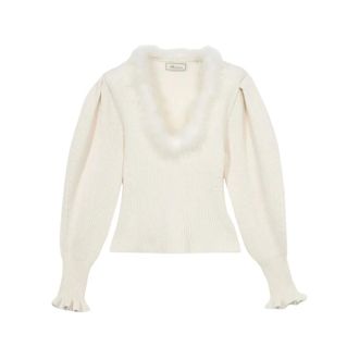 Blumarine Dames, Truien, Wit, Maat: S