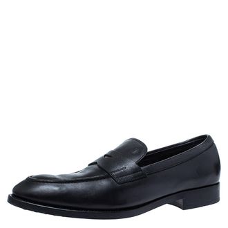 Tod's Tods Black Leather Penny Loafers