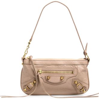 Balenciaga Le City Leather Pouch on a Strap in 5833 Blush at Nordstrom