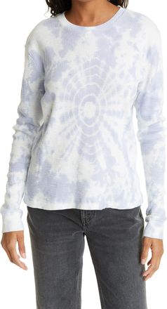 Re/Done ReDone Womens Lilac Long Sleeve Thermal Tee - Small