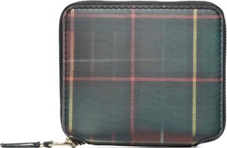 Comme Des Garçons Portafoglio Lenticular Tartan con zip - Verde