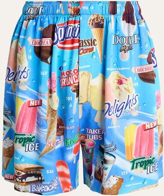 Balenciaga Mens Sweet Treat Pajama Shorts