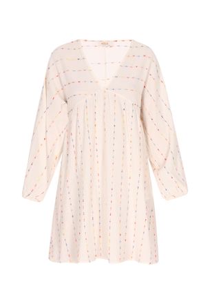 Usha Jurk Dames Wit Veelkleurig