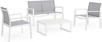 BIZZOTTO Conjunto De Jard&iacute;n Con Sillas, Sof&aacute; Y Mesa De Centro De Aluminio Kallen Yes