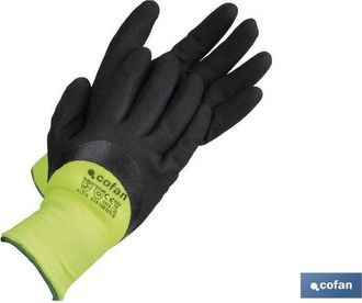 cofan Guantes Impregnados En Nitrilo Con Espuma Protectora Contra El Fr&iacute;o Y Bajas Temperaturas En Packs De 12 Pares Cofan 9