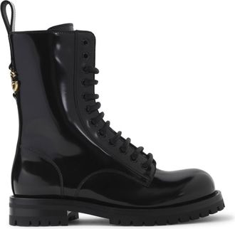 Dolce & Gabbana Black Lace-up Boots