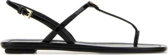 Prada Black Solid Sandals