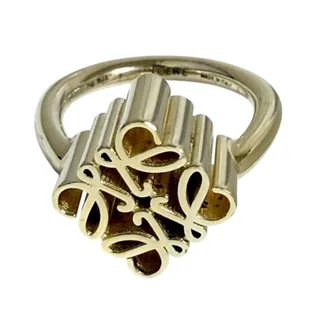 Loewe Gold Plating Silver 925 Band Ring (Pre-Owned)