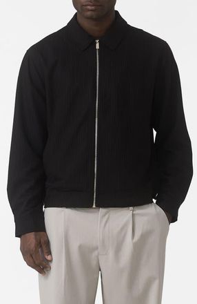 Mauvais Savile Regular Pinstripe Jacket in Black at Nordstrom, Size Xx-Large