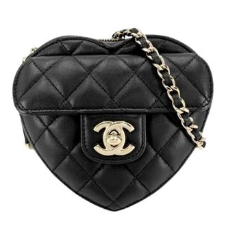 Chanel Pre-owned Matelasse Pochette Schoudertas - Dames - Pre-owned - Zwart - Maat: ONE Size Leer