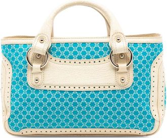 Celine Pre-owned Handbags, female, Blue, Size: ONE SIZE Pre-owned Top Handle Bag