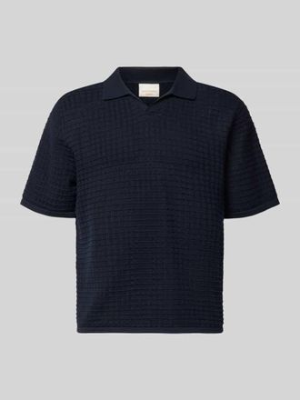 Jack & Jones Jack & Jones Regular Fit Poloshirt mit V-Ausschnitt in Marine, Gr&ouml;&szlig;e XXL