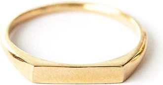 WellDunn Jewelry Fuso signet gold vermeil ring