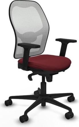 Piqueras y Crespo Piqueras Y Crespo - Jorquera sincro malla blanca similpiel granate brazos 2D base nailon ruedas 65mm nailon