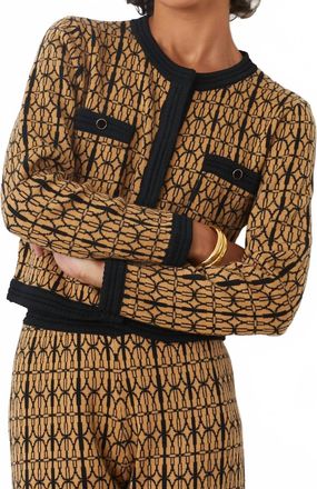 Suncoo Geroma Cardigan Sweater In Camel