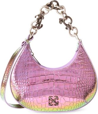 Off-white Borsa a spalla Hemisphere Croco - Rosa