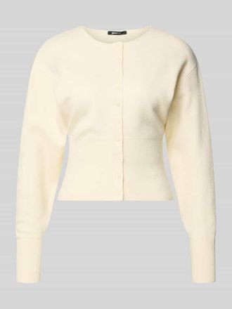Gina Tricot Slim Fit Cardigan aus Viskose-Mix in Offwhite, Gr&ouml;&szlig;e XL