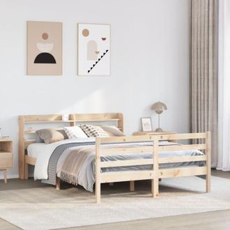 vidaXL Vidaxl - Estructura De Cama Con Cabecero Madera Maciza Pino 140x200 Cm