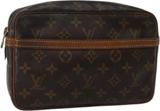 Louis Vuitton Pre-owned Vintage Canvas Clutch - Dames - Vintage Clutch - Bruin - ONE Size - Vintage