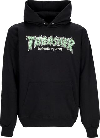 Thrasher Zwarte hoodie met kangoeroezak - Heren - Hoodies - Zwart - XL - Katoen - Hoodies & sweatvesten