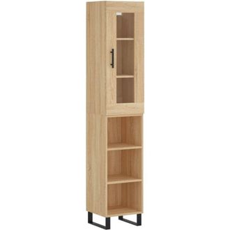 vidaXL Credenza Rovere Sonoma 34,5x34x180 cm in Legno Multistrato - Vidaxl
