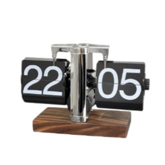 OEM Reloj De Escritorio Retro De Madera Maciza, Estilo P&eacute;ndulo, Con Mecanismo De Leng&uuml;eta. Decoraci&oacute;n Original Para El Hogar