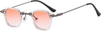 Generic Small Frame Mens Sunglasses Outdoor Womens Vacation Party Sun Glasses(Pink)