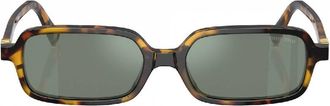 Miu Miu Green Mirror Internal Silver Rectangular Ladies Sunglasses MU 11ZS VAU04M 51