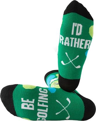 Generic Golfing Socks, Golfing Gift, Lucky Golf Socks, Id Rather Be Golfing Design, UK Size 6-9