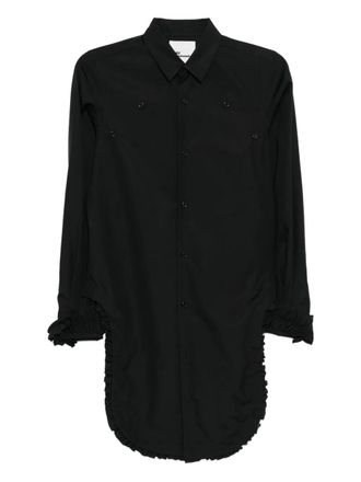 Comme Des Gar&ccedil;ons ruffle long-sleeve shirt - Black